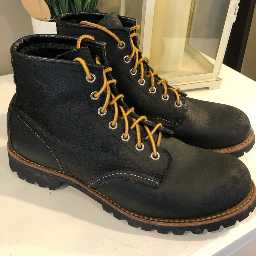 RARE RED WING BLACK SPITFIRE LEATHER BOOTS